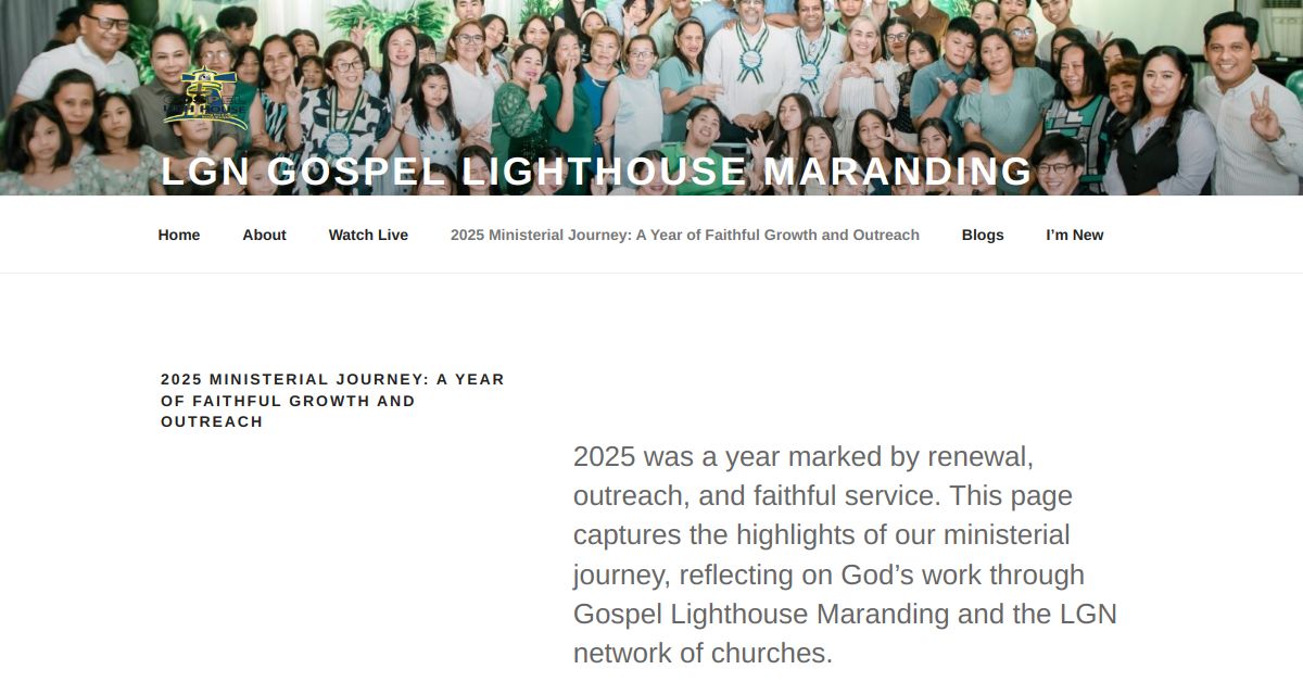 2025 Ministerial Journey: A Year of Faithful Growth and Outreach – LGN ...